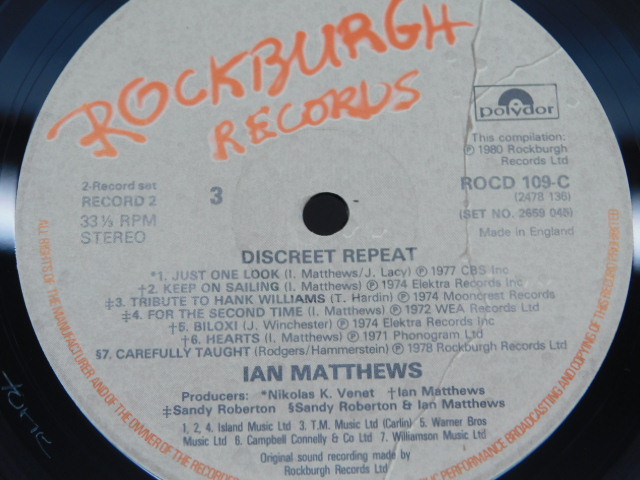 ★小1046 IAN MATTHEWS イアン・マシューズ DISCREET REPEAT LP 2枚組 レコード LP盤 コレクター放出品 同梱可 32509081_画像5