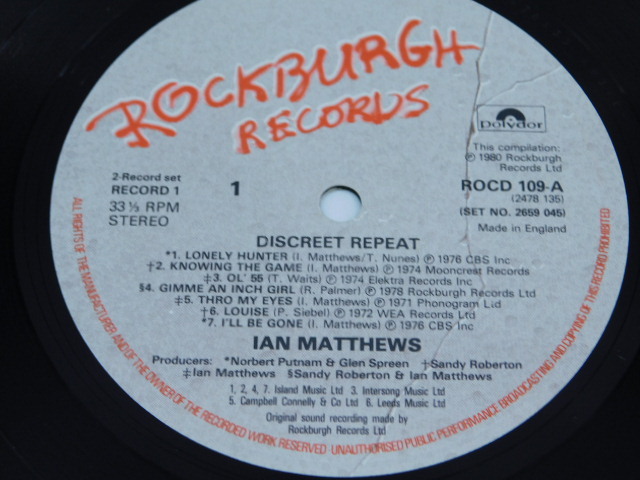 ★小1046 IAN MATTHEWS イアン・マシューズ DISCREET REPEAT LP 2枚組 レコード LP盤 コレクター放出品 同梱可 32509081_画像3