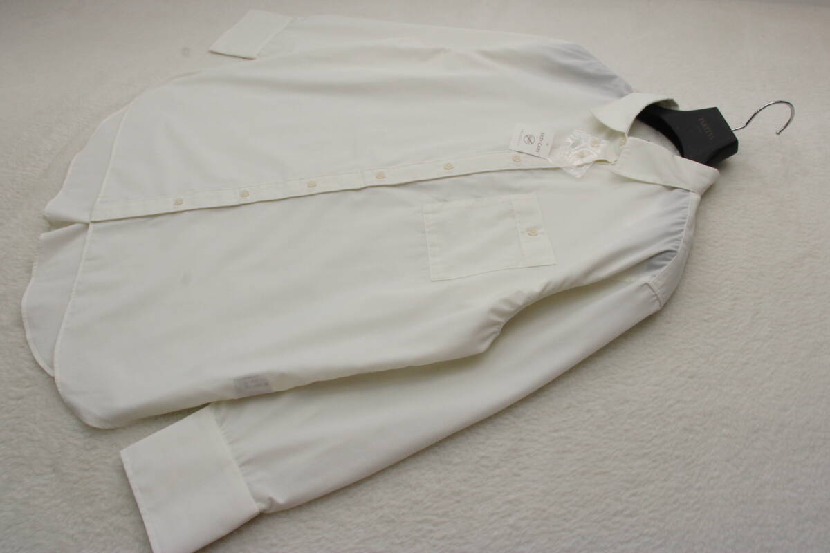 5724 新品 EASY CARE 長袖シャツ オフホワイトＭ～Ｌサイズ_画像1