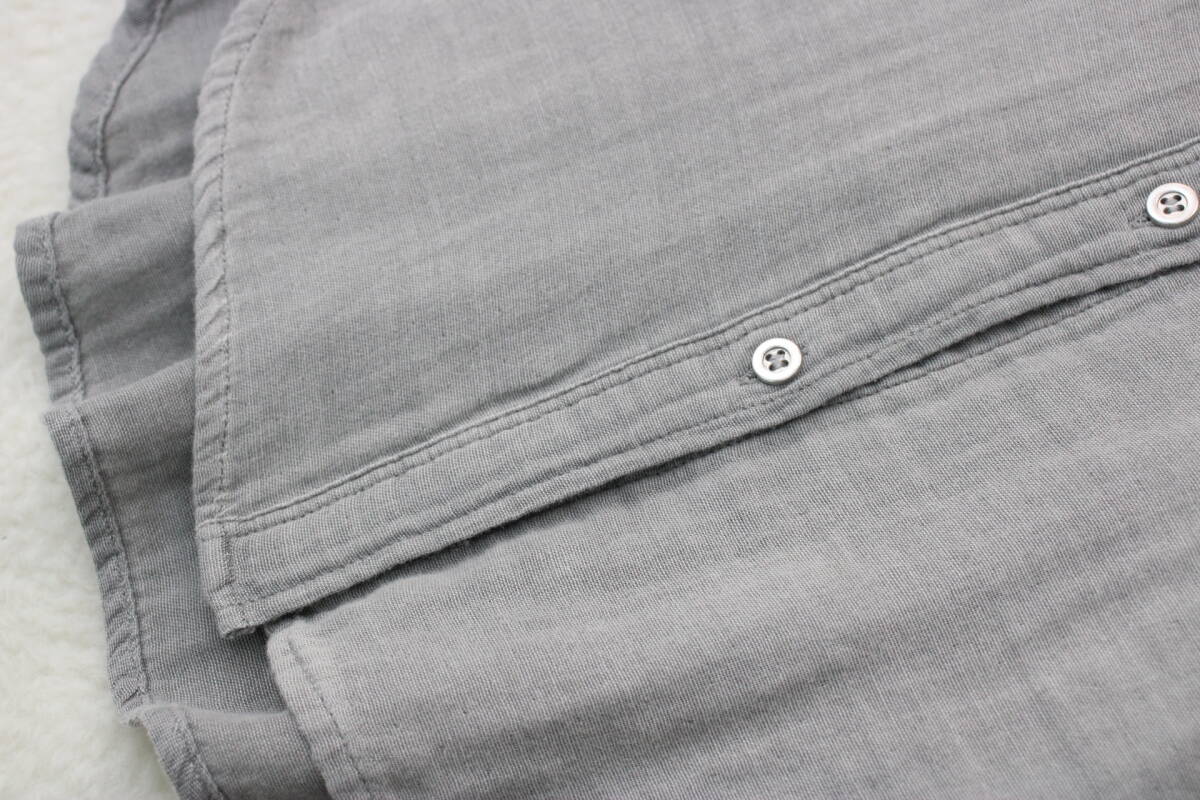 4961 新品 長袖ガーゼ調シャツ グレーFサイズ 定価¥9,000+税_画像6