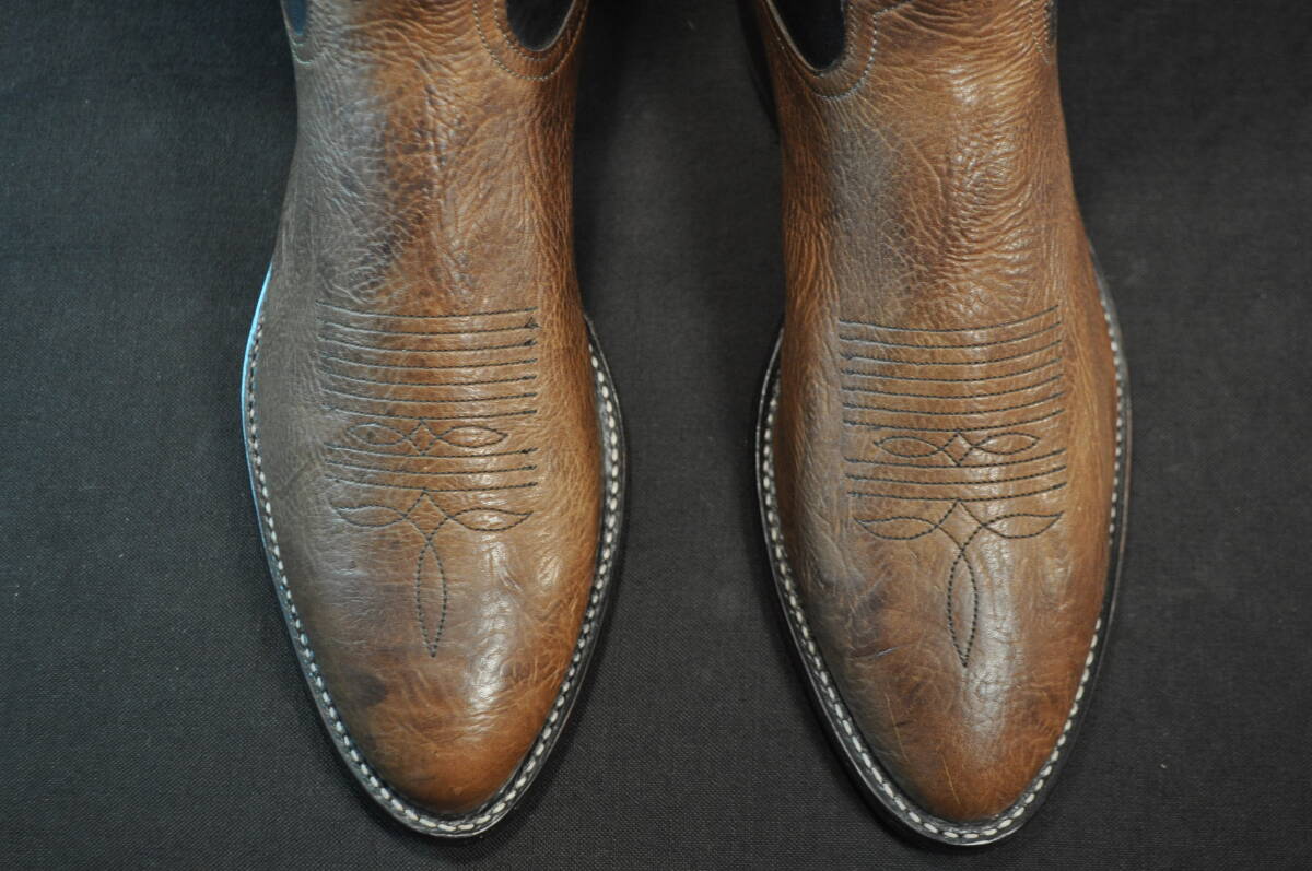 新品　デッドストック　廃盤　トニーラマ　ウエスタンブーツ　茶　雄牛革　8.5D　_画像2