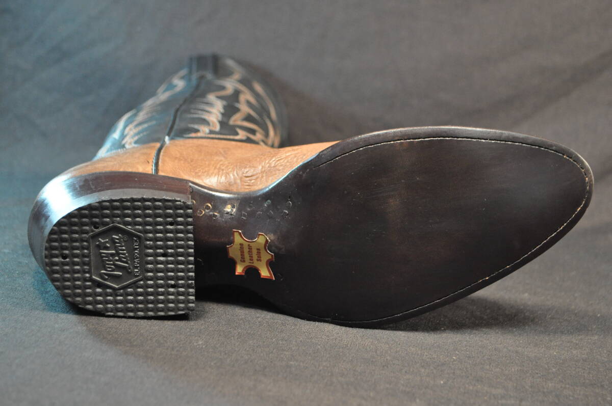 新品　デッドストック　廃盤　トニーラマ　ウエスタンブーツ　茶　雄牛革　8.5D　_画像6