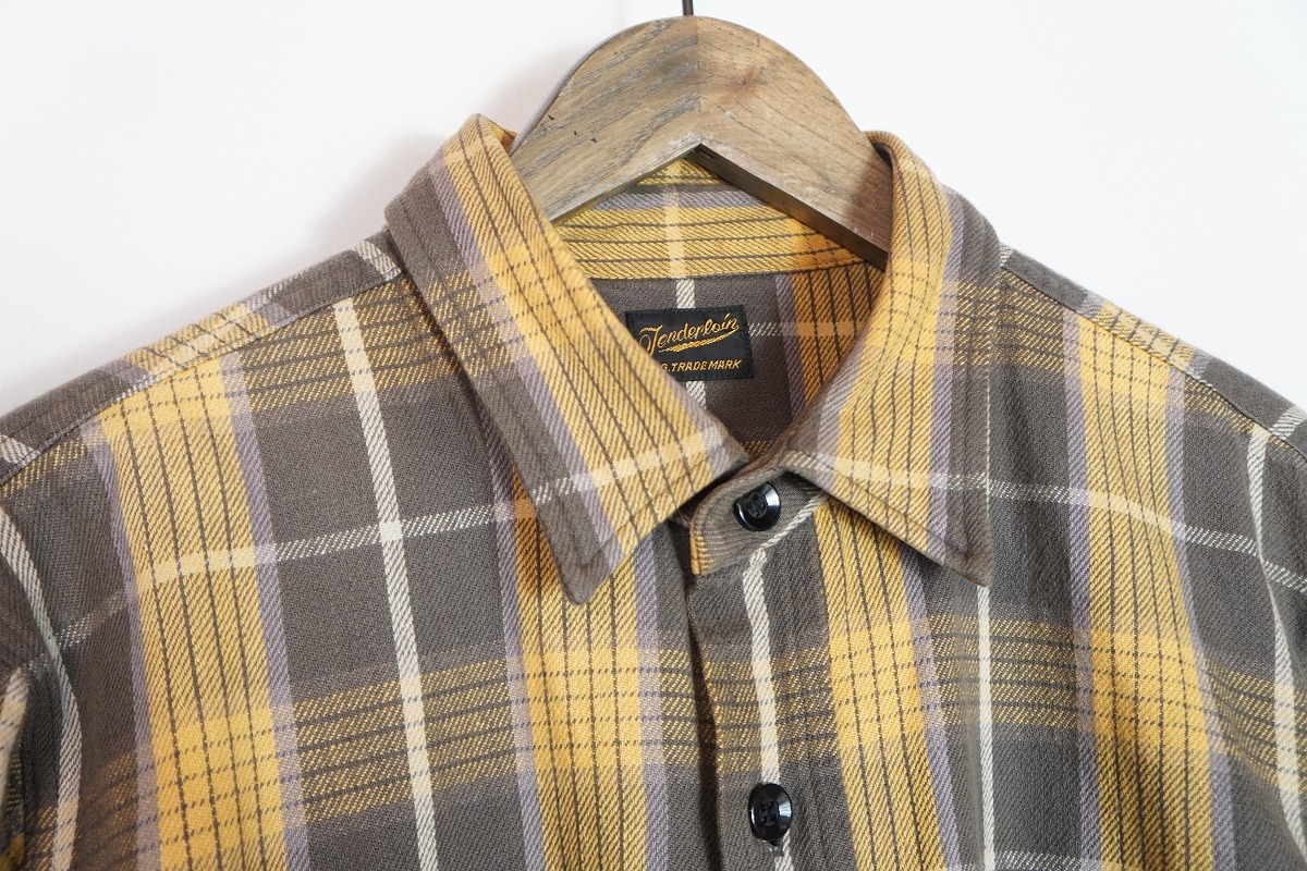 美品 TENDERLOIN テンダーロイン T-HEAVY FLANNEL SHT チェック柄 長袖 フランネル シャツ アーカイブ サイズS 1026P_画像5