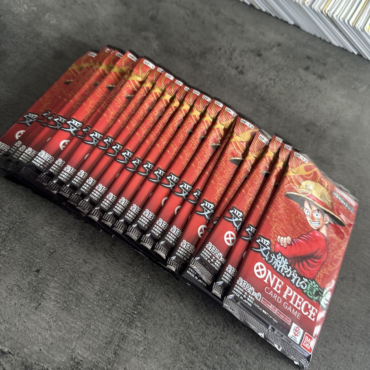 ワンピースカード まとめ売り 受け継がれる意思 未開封パック レアカード多数 ルフィ エース サボ 五老星 SP SEC SR パラレル コミパラの画像5