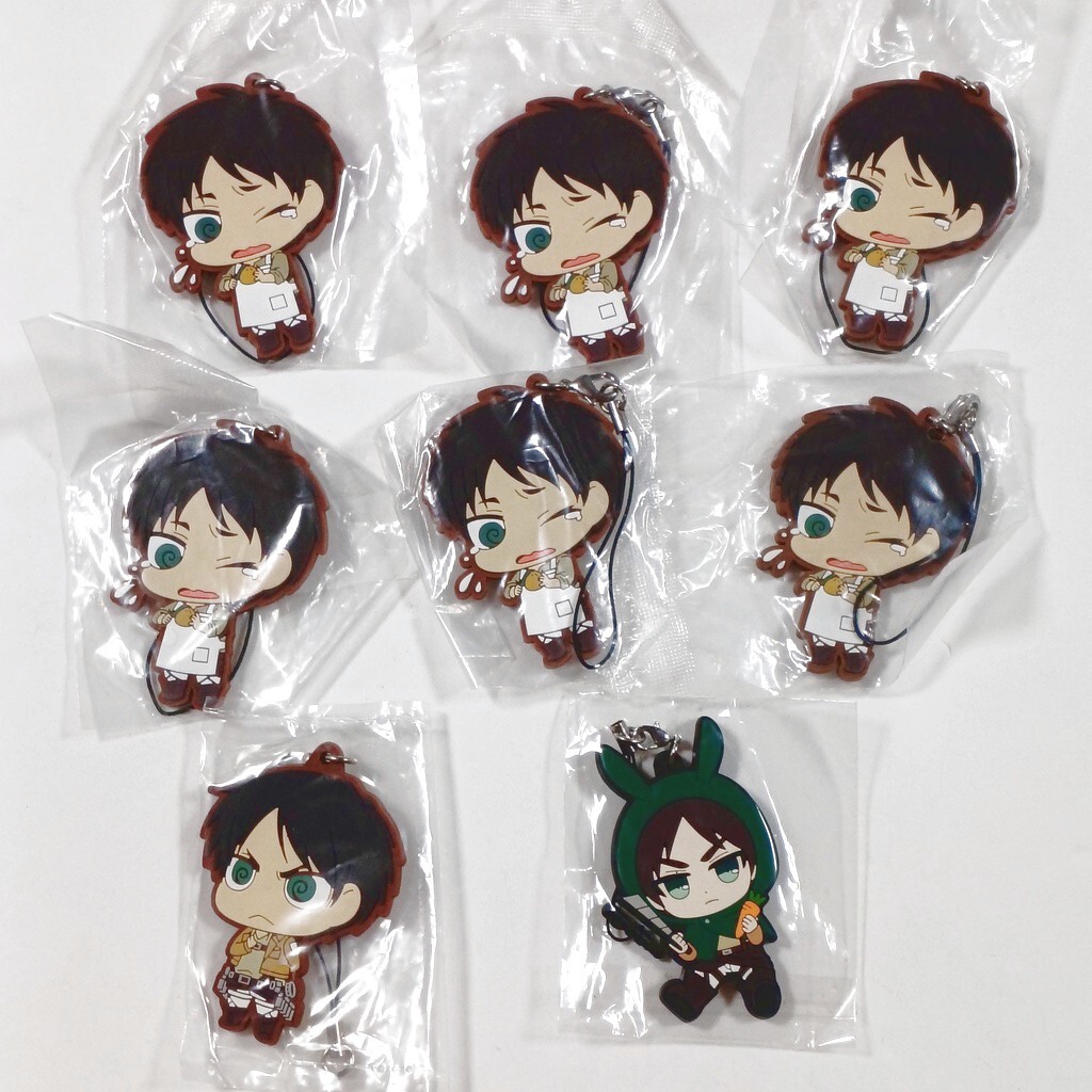 進撃の巨人■エレン■ラバーストラップ ちみキャラ 一番くじ H賞　ぺたん娘_画像1