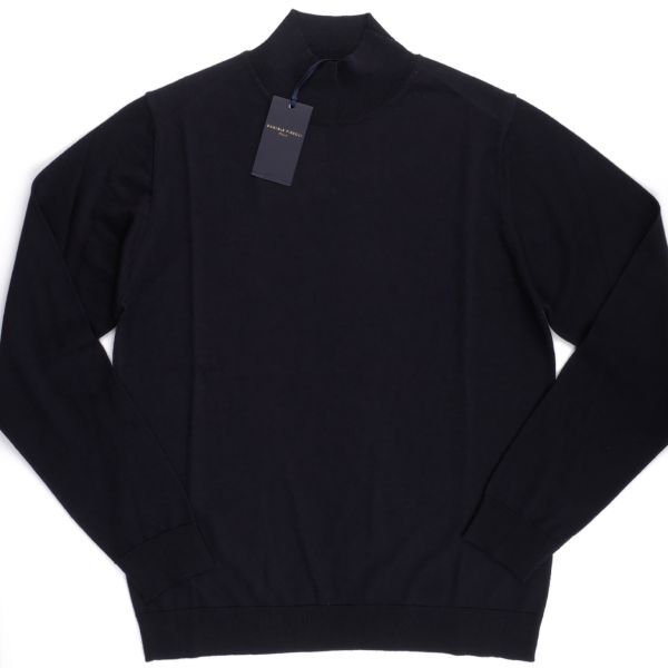 【新品未使用】DANIELE FIESOLI ダニエレフィエゾーリ◆Made In Italy◆M◆エクストラファインメリノ ウール モックネック ニット セーター_画像1
