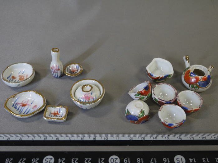 【ナ】アンティーク　ままごと③　１３点　雛道具　ミニチュア　おくどさん　昭和レトロ_画像2