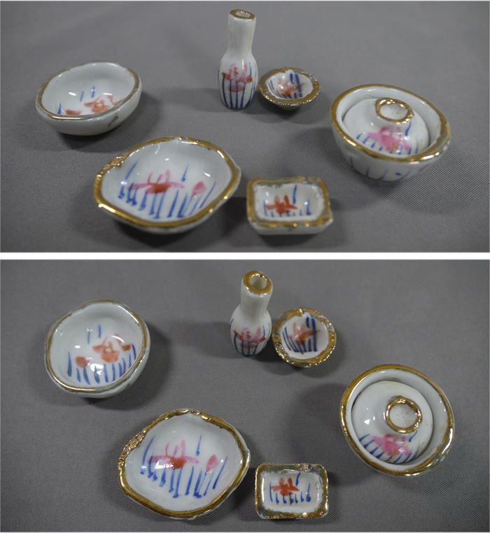 【ナ】アンティーク　ままごと③　１３点　雛道具　ミニチュア　おくどさん　昭和レトロ_画像3