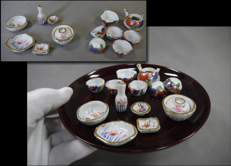 【ナ】アンティーク　ままごと③　１３点　雛道具　ミニチュア　おくどさん　昭和レトロ_画像1