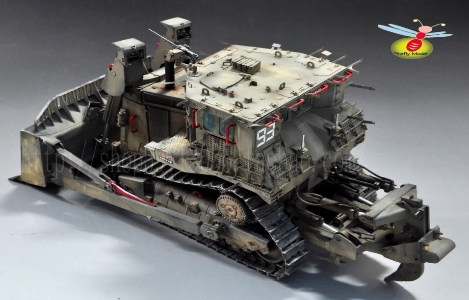 1/35 イスラエル D9R テディベア装甲ブルドーザー 組立塗装済完成品_画像4