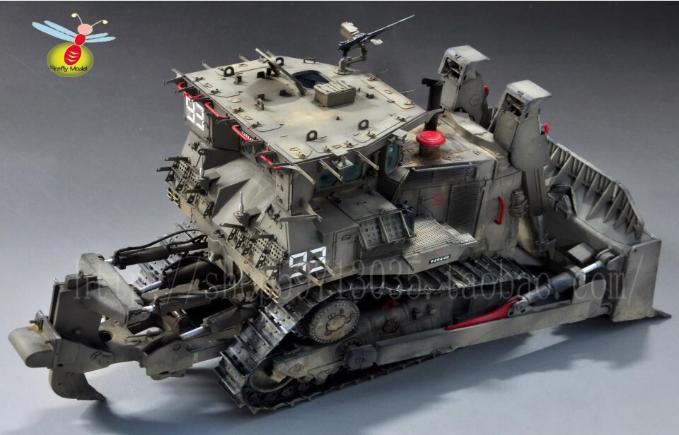 1/35 イスラエル D9R テディベア装甲ブルドーザー 組立塗装済完成品_画像1