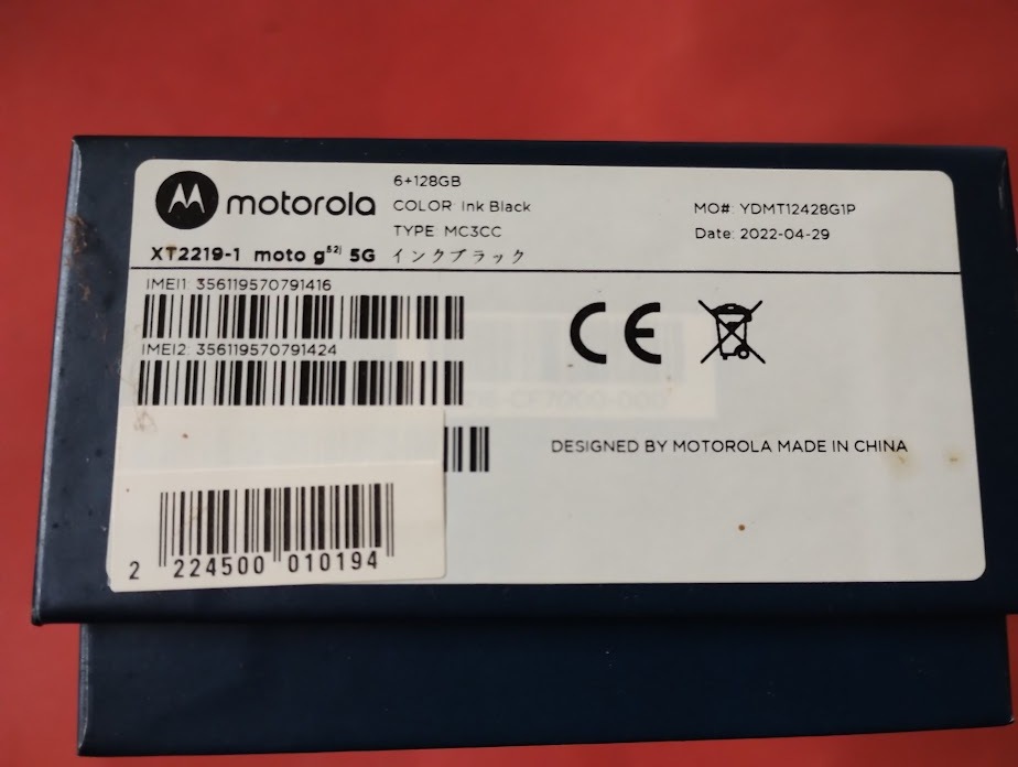  Motorola moto g52j 5G чернила черный первый период .OK немедленная уплата OK