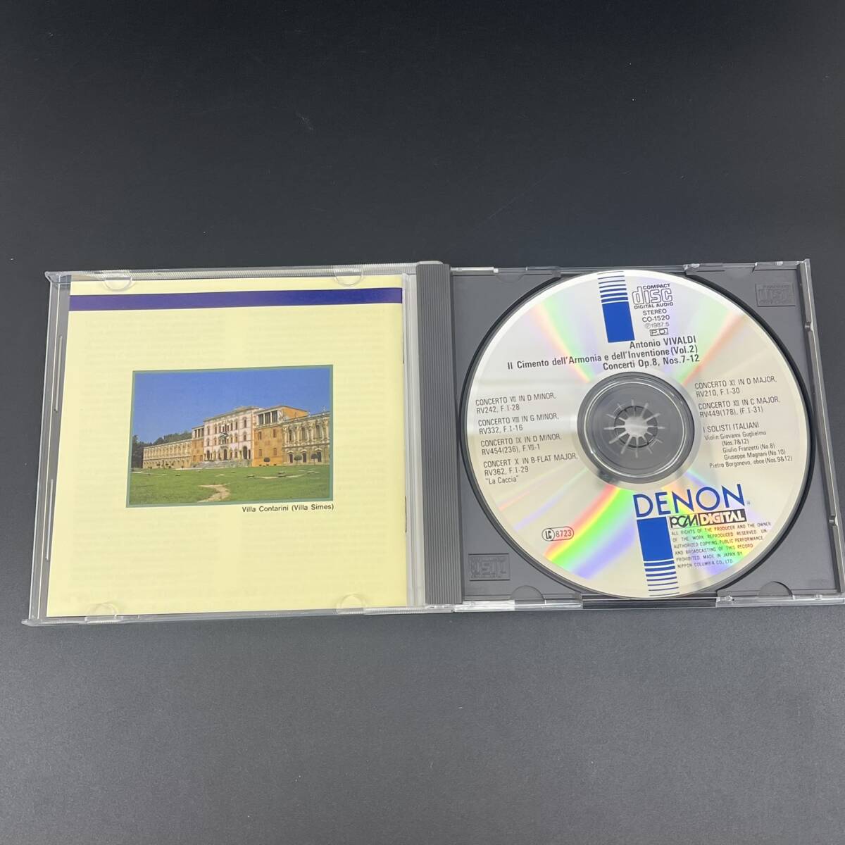ヴィヴァルディ 和声と創意への試み 作品8より No.7-12 / イタリア合奏団 / DENON クラシック CD アルバム 帯 33CO1520_画像4