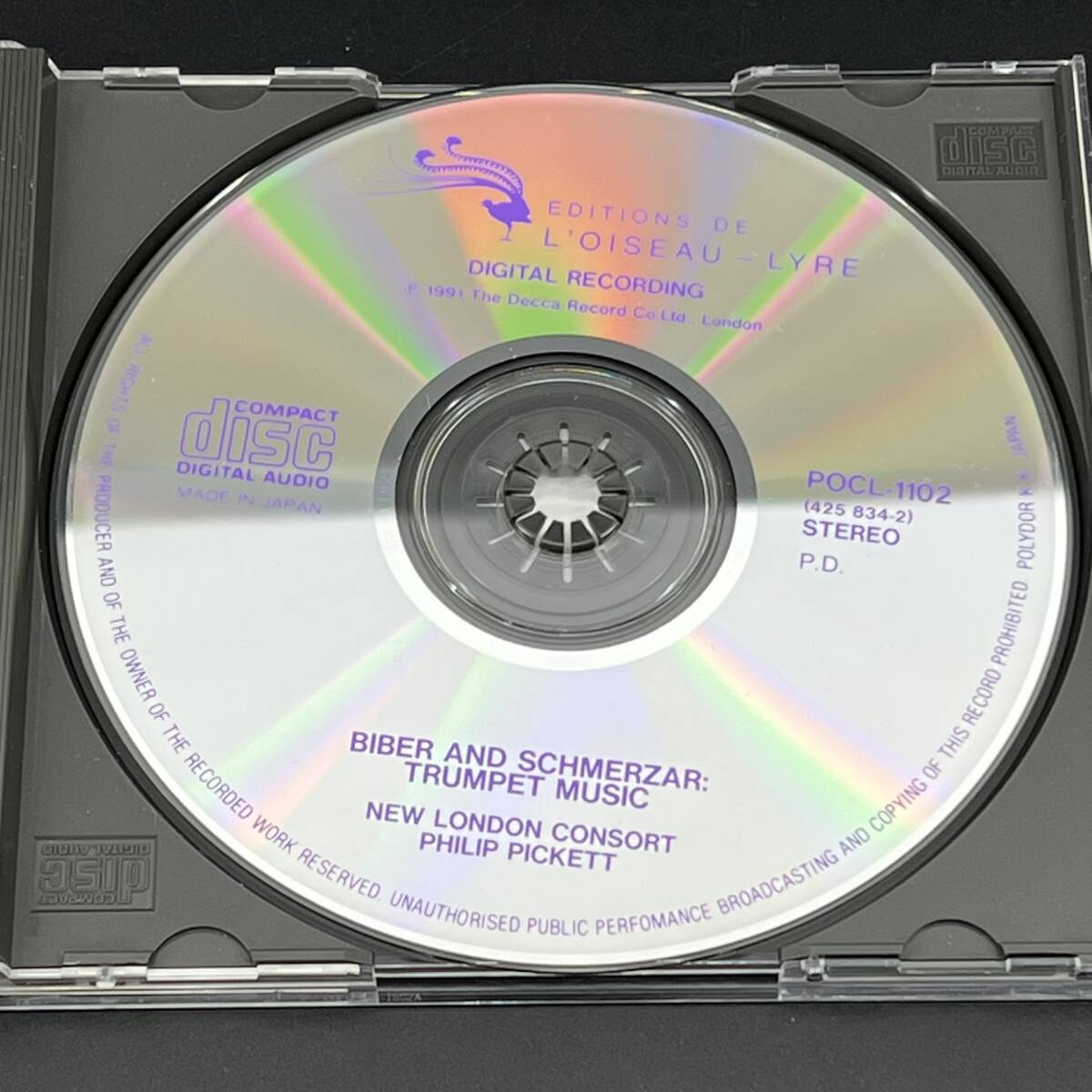ビーバー シュメルツァー / トランペットのための作品集 / フィリップ・ピケット指揮 / ポリドール クラシック CD アルバム 帯 POCL1102_画像5