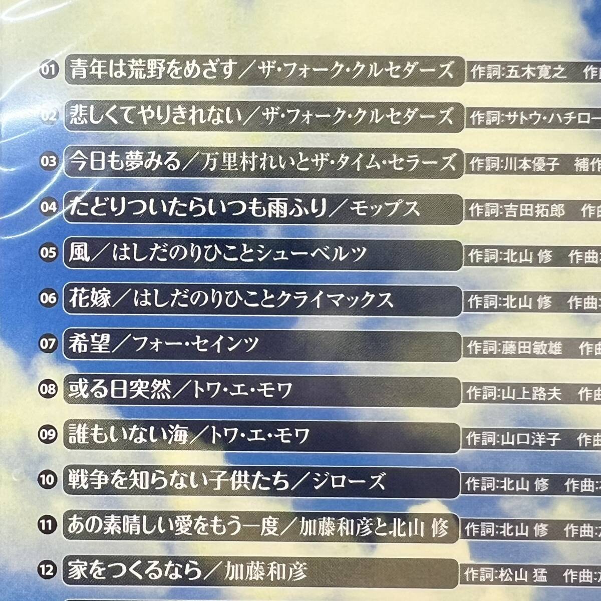 【未開封】 永遠のフォーク大全集 青春の歌 04 / CD 全18曲 ユーキャン / ザ・フォーク・クルセダーズ アリス 甲斐バンド_画像3