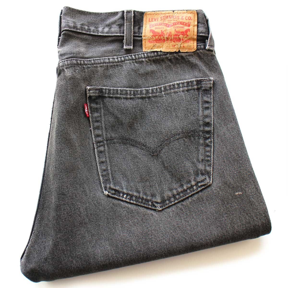 ★Levi'sリーバイス 505 ブリーチ&カットオフ ブラック デニムパンツ フェード W38★SDP3749 ジーンズ ストレート ボロ ビッグサイズ_画像1