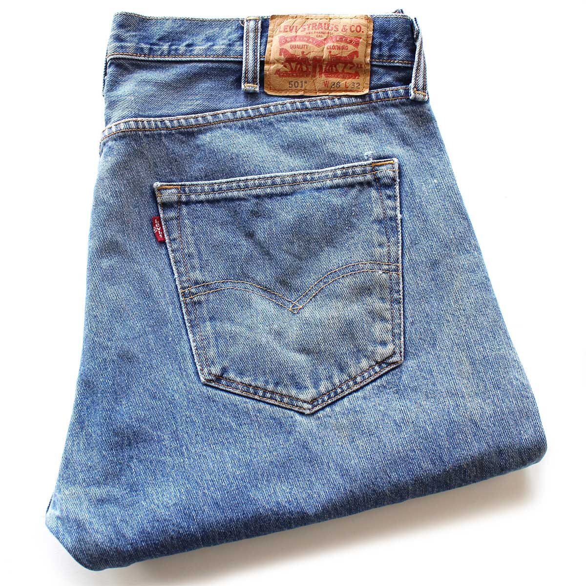 ★メキシコ製 Levi'sリーバイス 501 ダメージ デニムパンツ W38 L32★SDP3711 ジーンズ ストレート ヒゲ クラッシュ ボロ ビッグサイズ_画像1