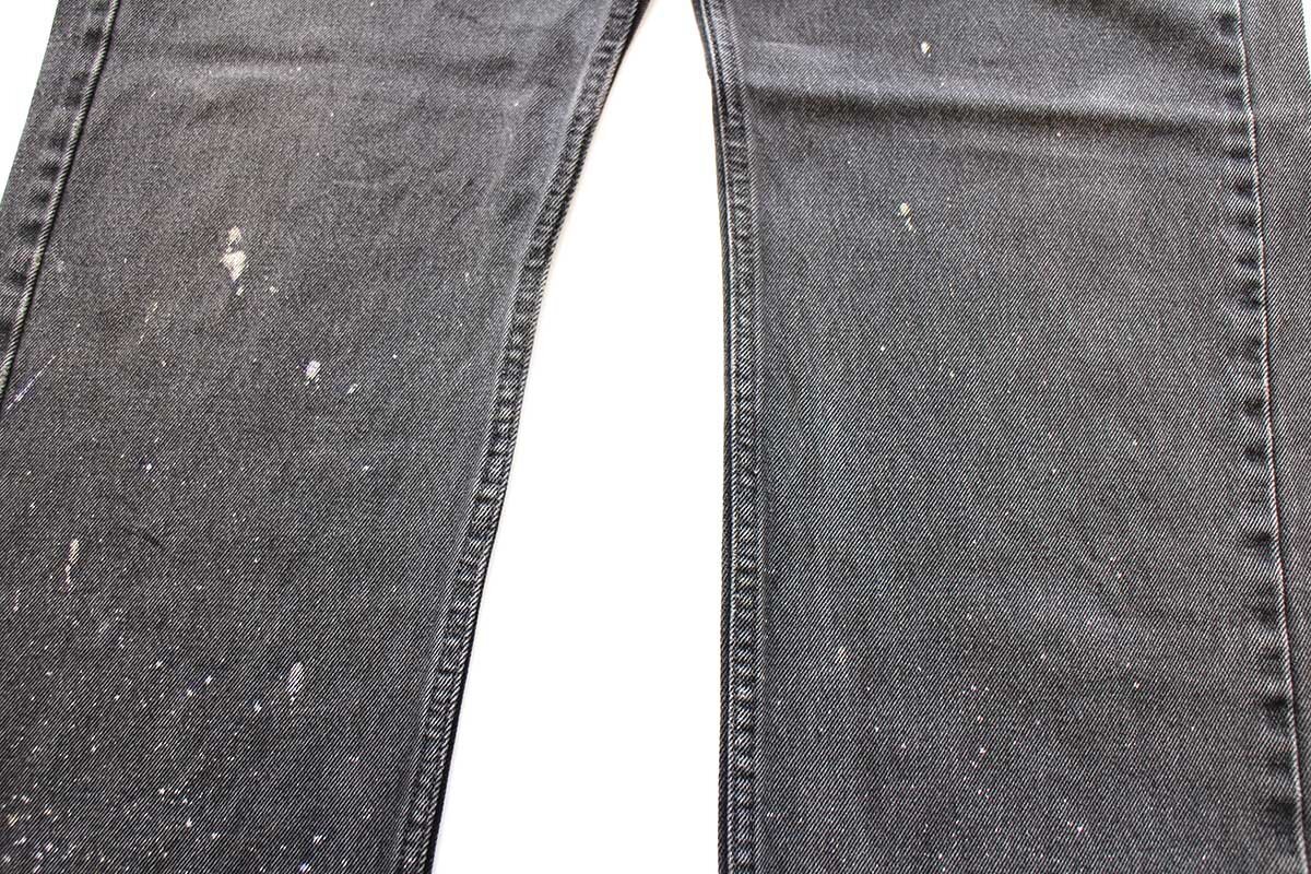 ★Levi'sリーバイス 505 ブリーチ&カットオフ ブラック デニムパンツ フェード W38★SDP3749 ジーンズ ストレート ボロ ビッグサイズ_画像7