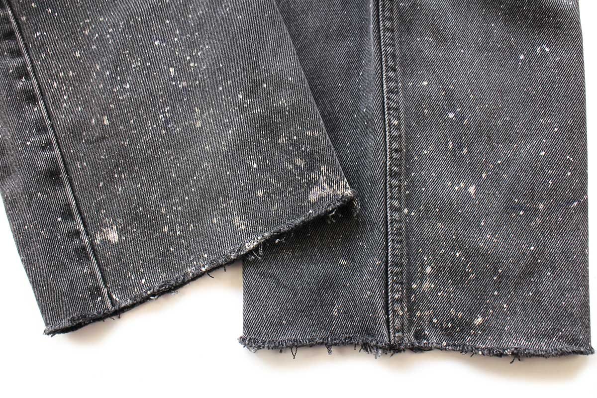 ★Levi'sリーバイス 505 ブリーチ&カットオフ ブラック デニムパンツ フェード W38★SDP3749 ジーンズ ストレート ボロ ビッグサイズ_画像8