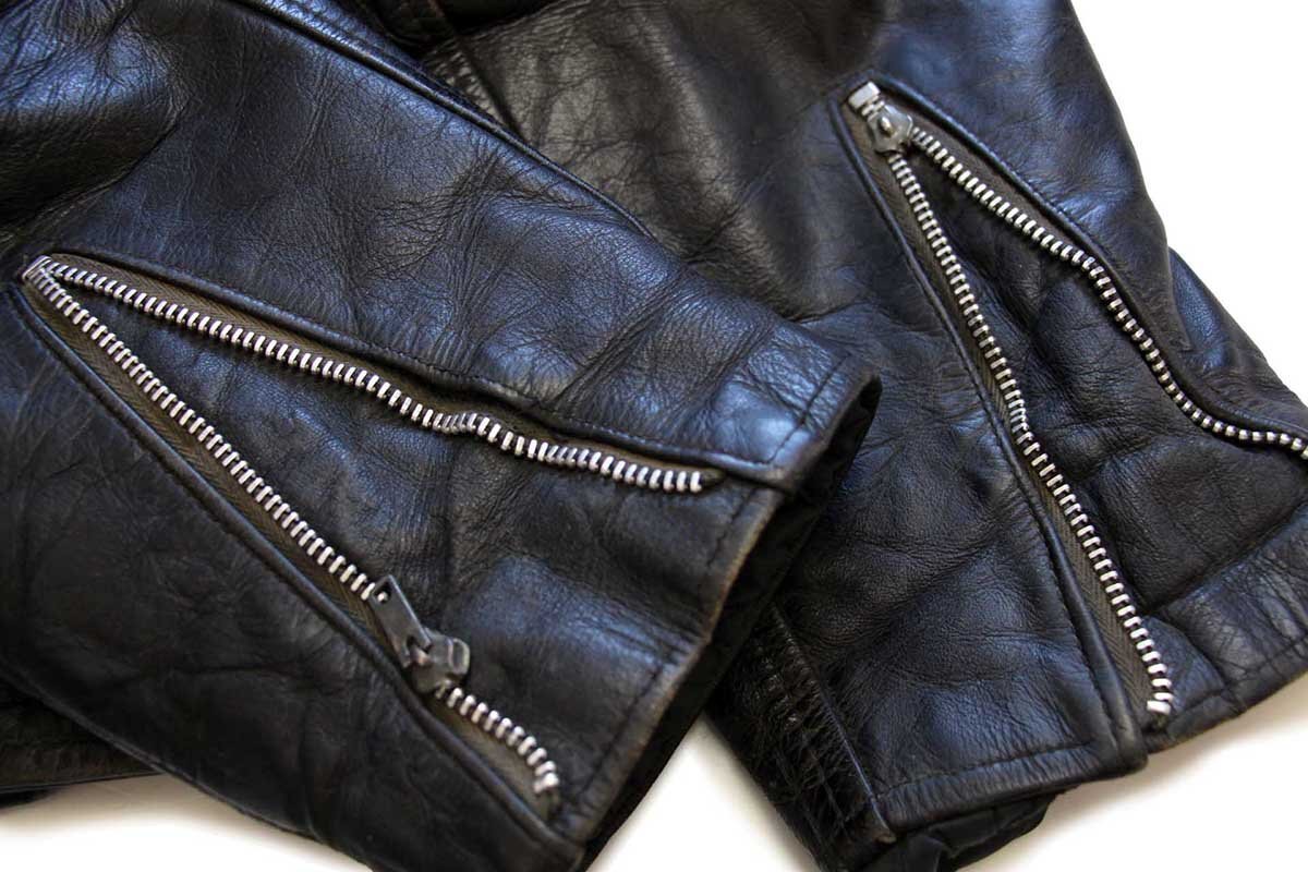 ★70s AMF Harley-Davidson ハーレー ダビッドソン キルティングライナー ダブルライダース レザージャケット 黒 50R★ビンテージ_画像10