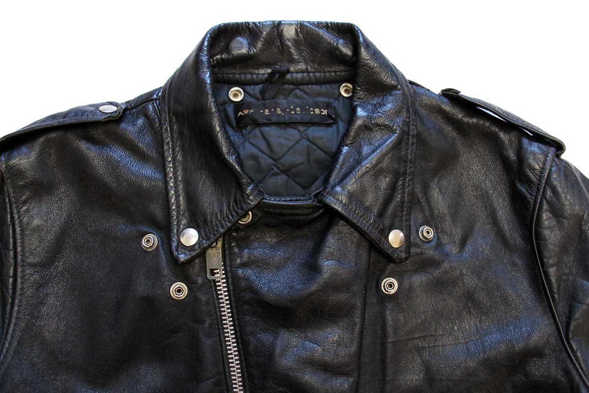★70s AMF Harley-Davidson ハーレー ダビッドソン キルティングライナー ダブルライダース レザージャケット 黒 50R★ビンテージ_画像3