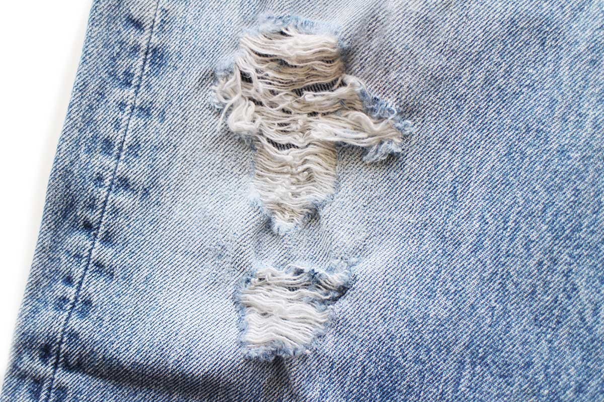 ★メキシコ製 Levi'sリーバイス 501 ダメージ デニムパンツ W38 L32★SDP3711 ジーンズ ストレート ヒゲ クラッシュ ボロ ビッグサイズ_画像9