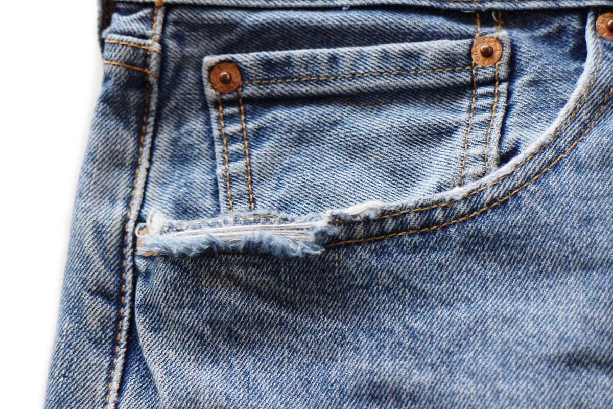 ★メキシコ製 Levi'sリーバイス 501 ダメージ デニムパンツ W38 L32★SDP3711 ジーンズ ストレート ヒゲ クラッシュ ボロ ビッグサイズ_画像7