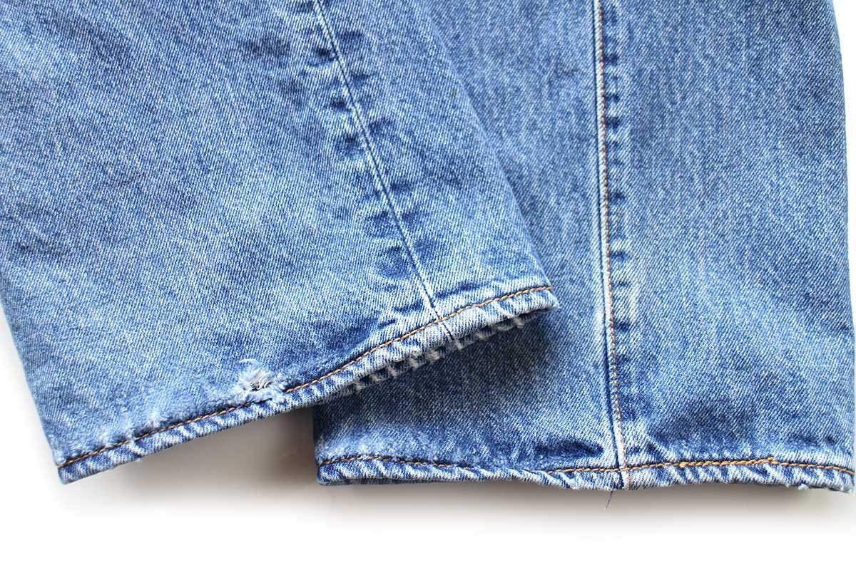 ★メキシコ製 Levi'sリーバイス 501 ダメージ デニムパンツ W38 L32★SDP3711 ジーンズ ストレート ヒゲ クラッシュ ボロ ビッグサイズ_画像10