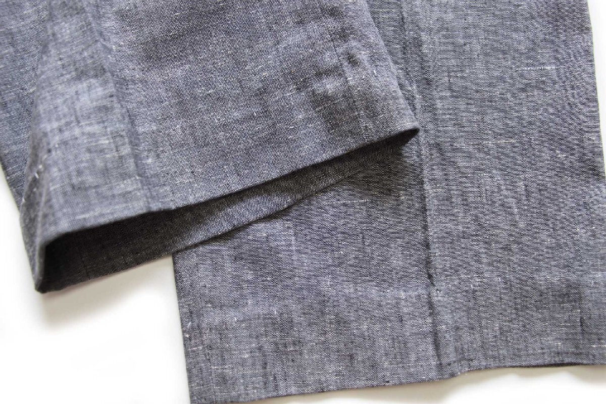 ★80s GALLERY BY HAGGAR ツータック スラックス パンツ 杢グレー W32★オールド ビンテージ カスリ 絣 トラウザーズ ストレート ワイド_画像7