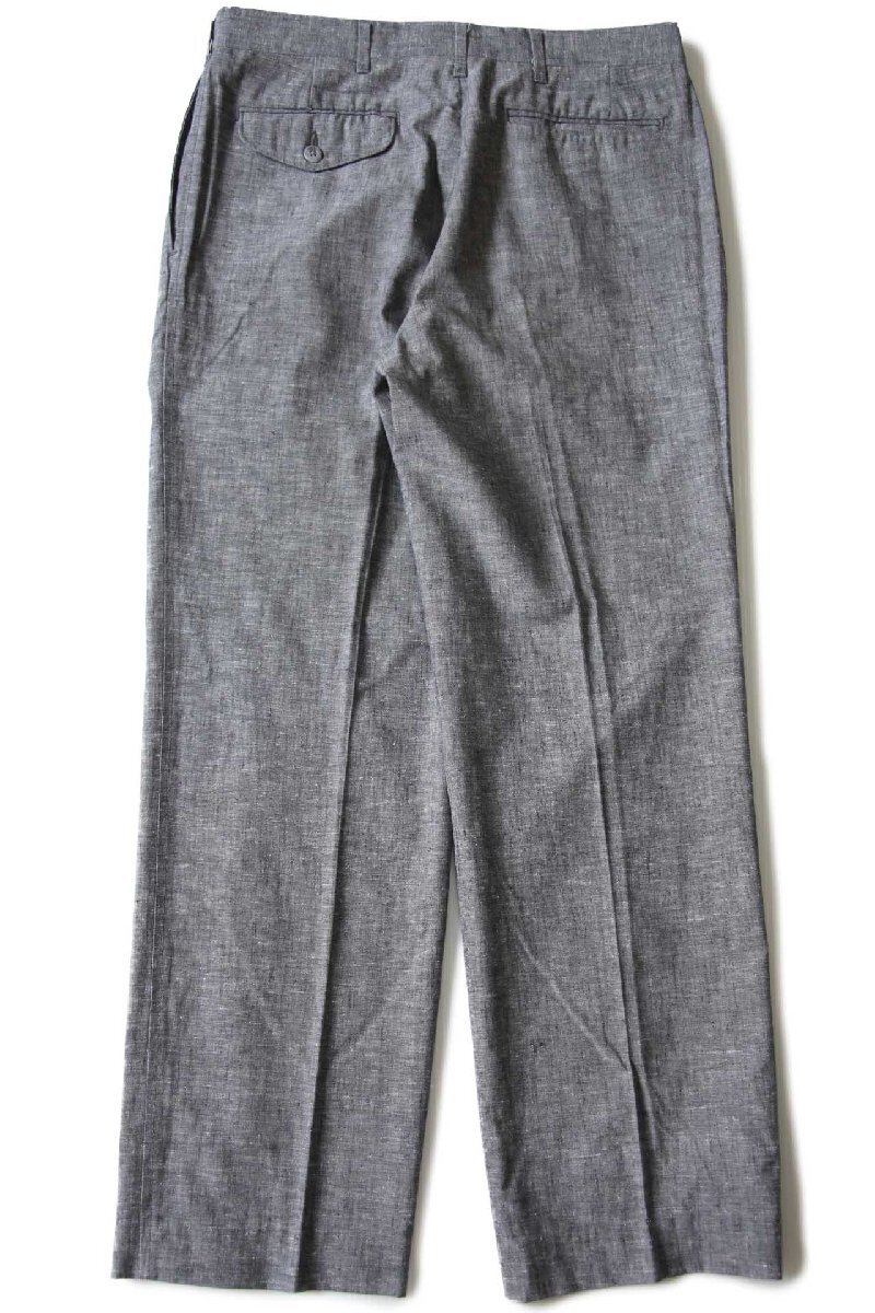 ★80s GALLERY BY HAGGAR ツータック スラックス パンツ 杢グレー W32★オールド ビンテージ カスリ 絣 トラウザーズ ストレート ワイド_画像3