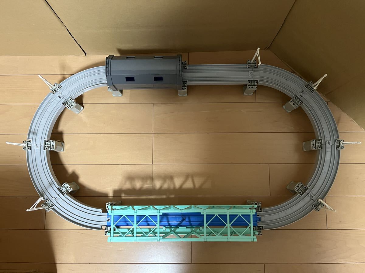 ★プラレール★ 大鉄橋と高架トンネルの高架レールセット(大鉄橋部分に折れがあります。)_画像7