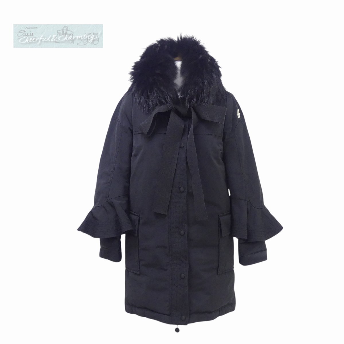 MONCLER S ダウンコート SHIO 00 ブラック sacai