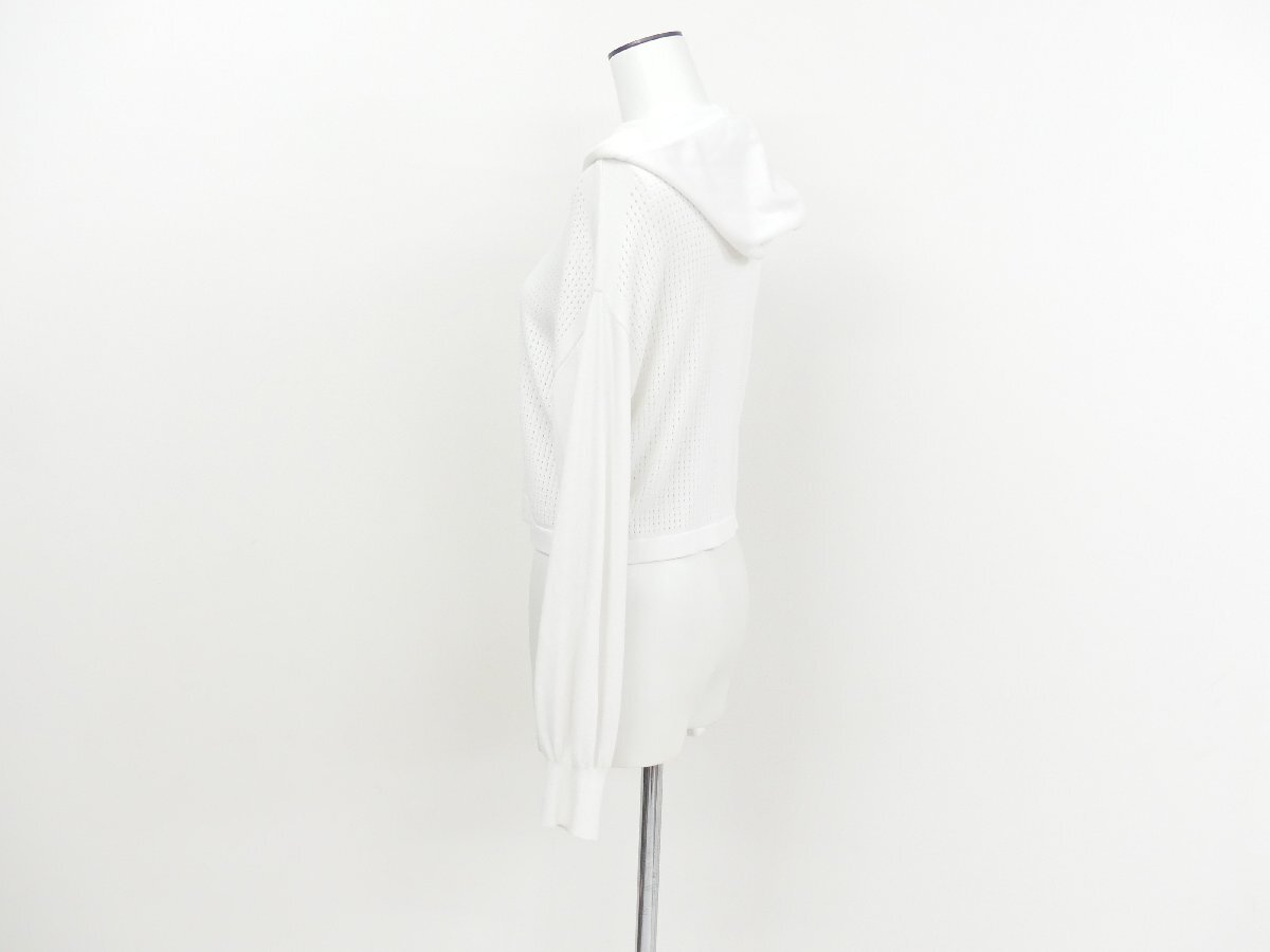 FOXEY アレッサカーディガン 40 ホワイト レーヨンBLEND メッシュ編み '22年商品 42769