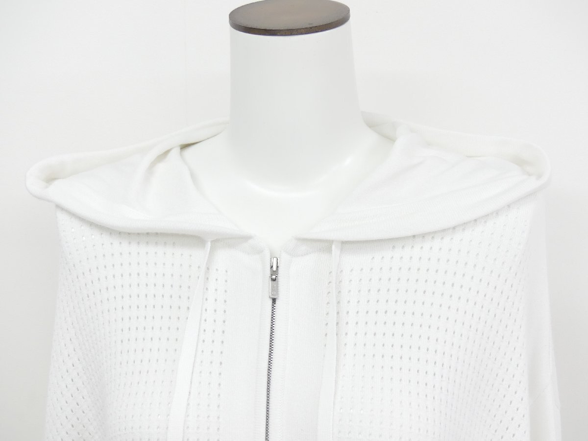 FOXEY アレッサカーディガン 40 ホワイト レーヨンBLEND メッシュ編み '22年商品 42769