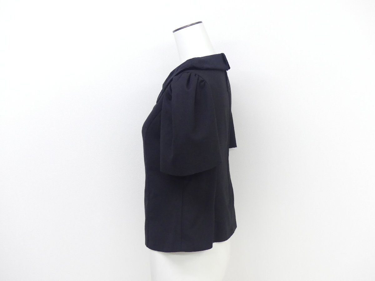 Velour Noir by FOXEY NEWYORK トップ デューン 38 ブラック ポリエステルBLEND ベロア襟 '24年商品 44205_画像3