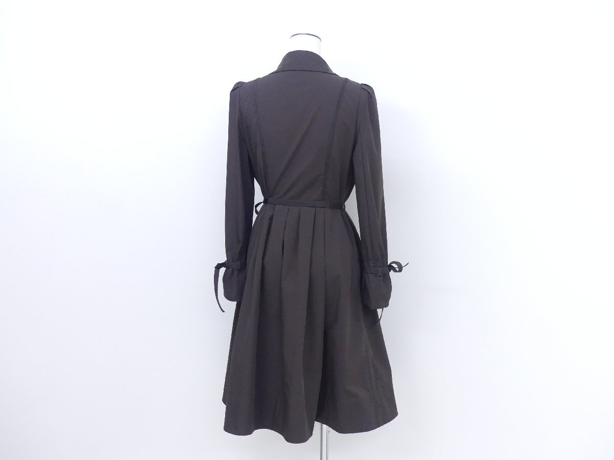 FOXEY NEWYORK ストレッチタフタコート 40 ダークブラウン 25449 B＋＋_画像4
