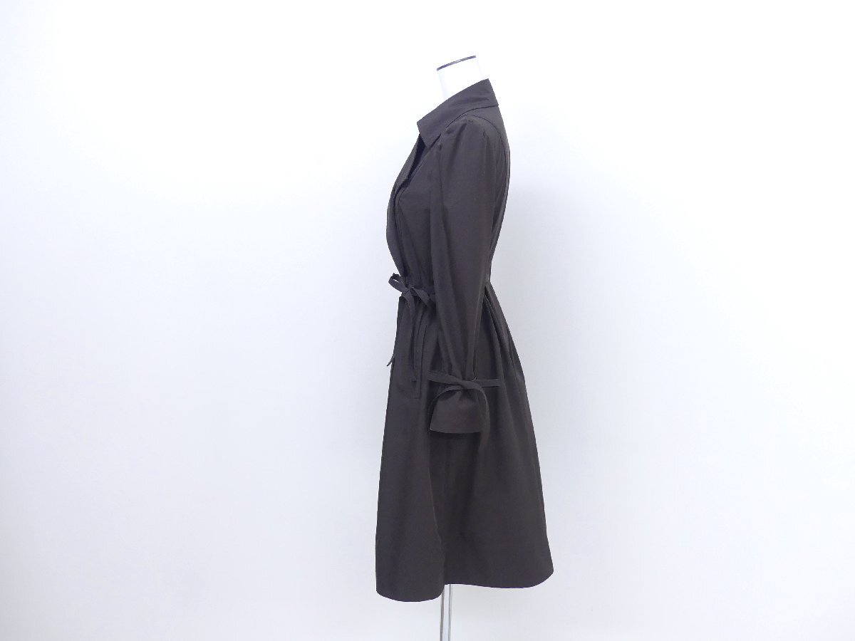 FOXEY NEWYORK ストレッチタフタコート 40 ダークブラウン 25449 B＋＋_画像3