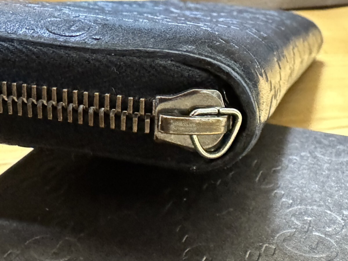 【正規店購入】GUCCI グッチ 長財布 レザー ブラック 財布 ウォレット_画像9