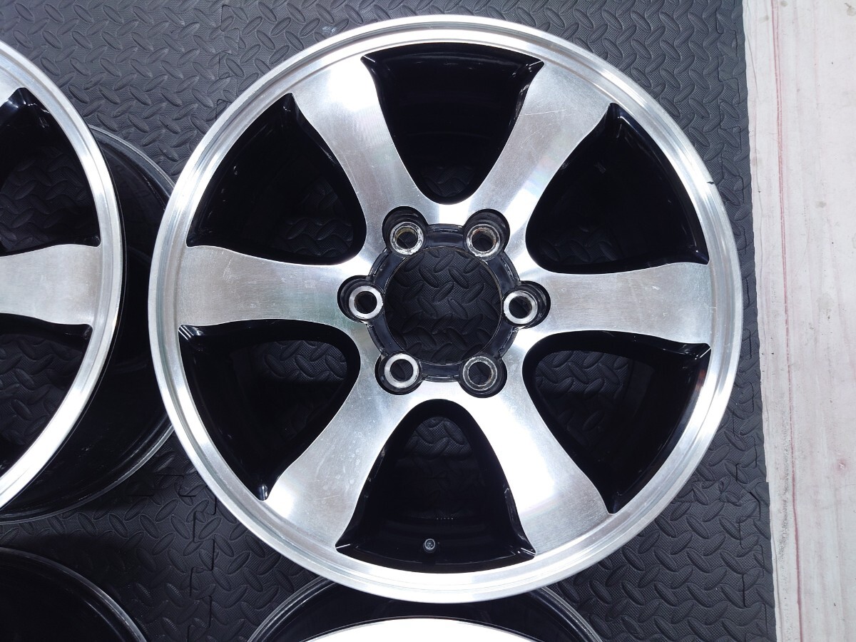 希少 120系 プラド 純正 風 社外ホイール 17インチ 7.5J +30 6穴 PCD 139.7 4本 200系 ハイエース 流用 逆反り ツライチ コンケーブ トヨタ_画像5