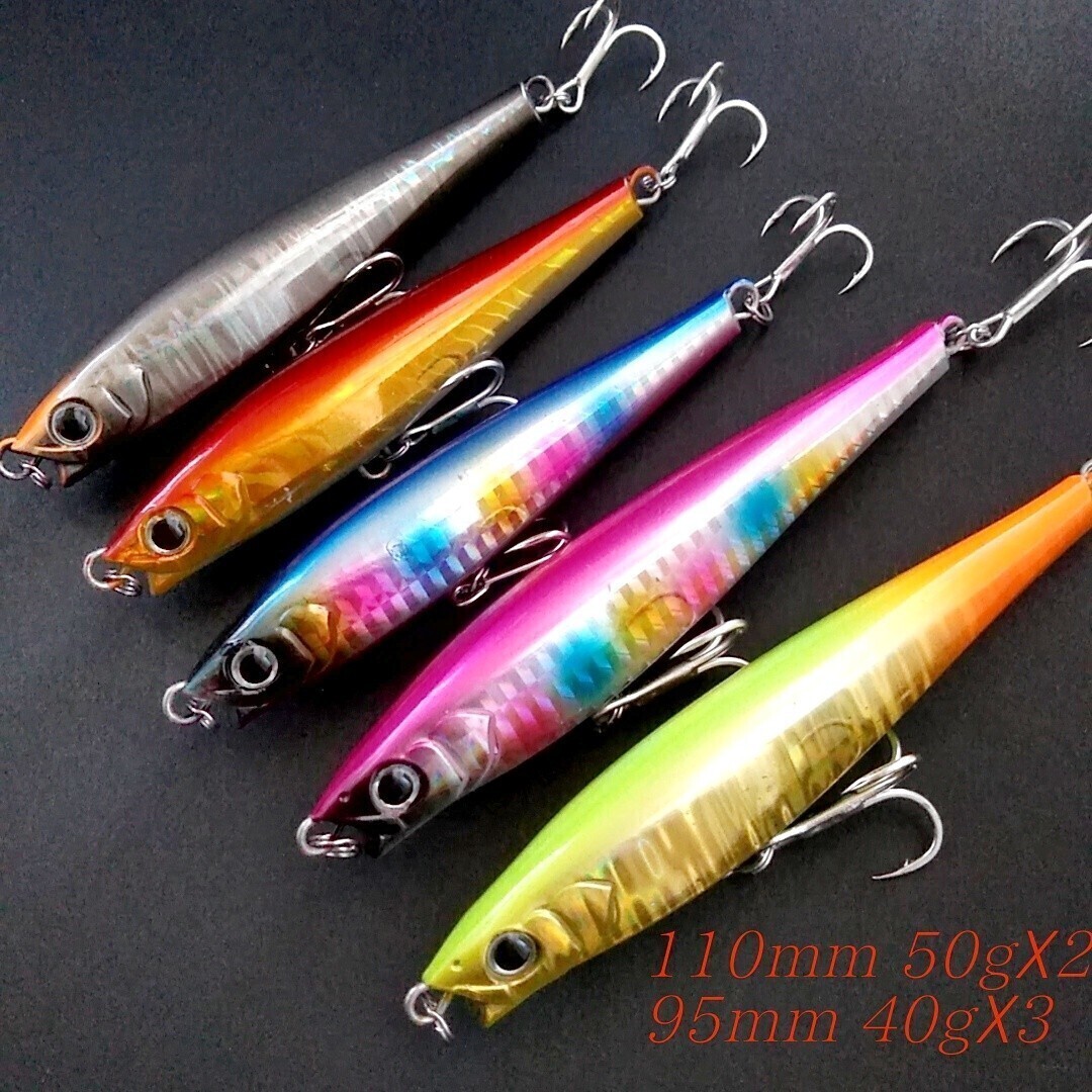 ファースト シンキングペンシル 2サイズコンボ 5本セット シンペン vr1モンスターショットではありません。_画像1