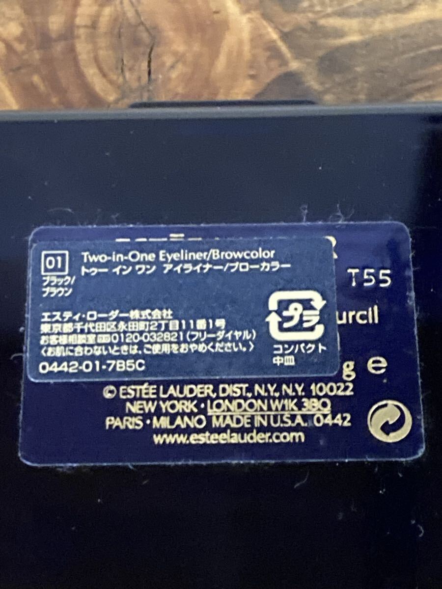 I5J337◆ エスティローダー ESTEE LAUDER トゥー イン ワン アイライナー ブローカラー 01 ブラック ブラウン アイライナー アイブロウ _画像5