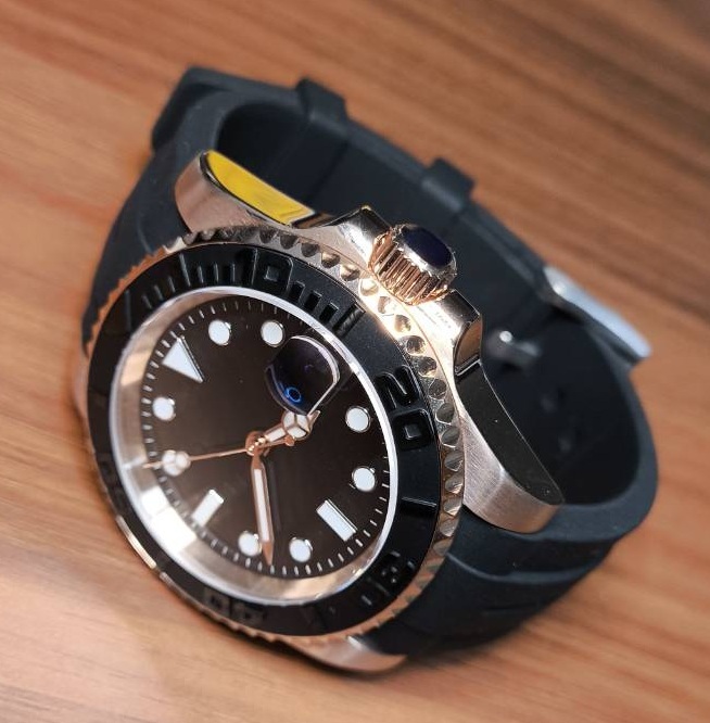 RG NO LOGO ノーロゴ ヨットマスター オマージュ 自動巻き 機械式 NH35 NH35A セラミック サファイア ステンレス ダイバー MOD カスタム_画像1