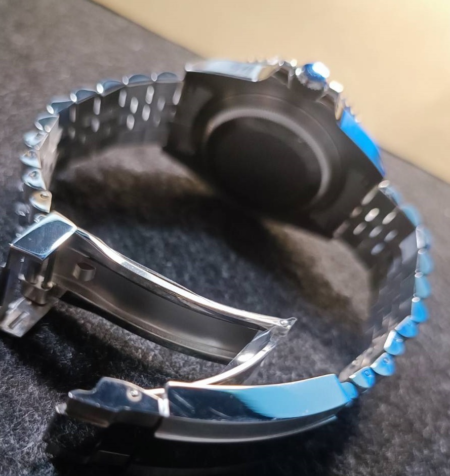 NO LOGO ノーロゴ ヨットマスター オマージュ SEIKO NH35A 自動巻き 機械式 セラミック サファイア MOD 銀_画像6