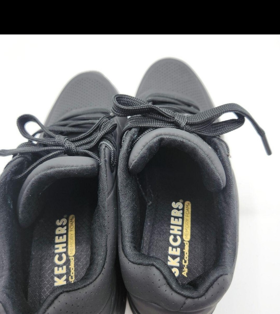 【極美品】SKECHERS Air-Cooled Memory Foam　24.0 ブラック 黒 スケッチャーズ ウォーキングシューズ_画像4