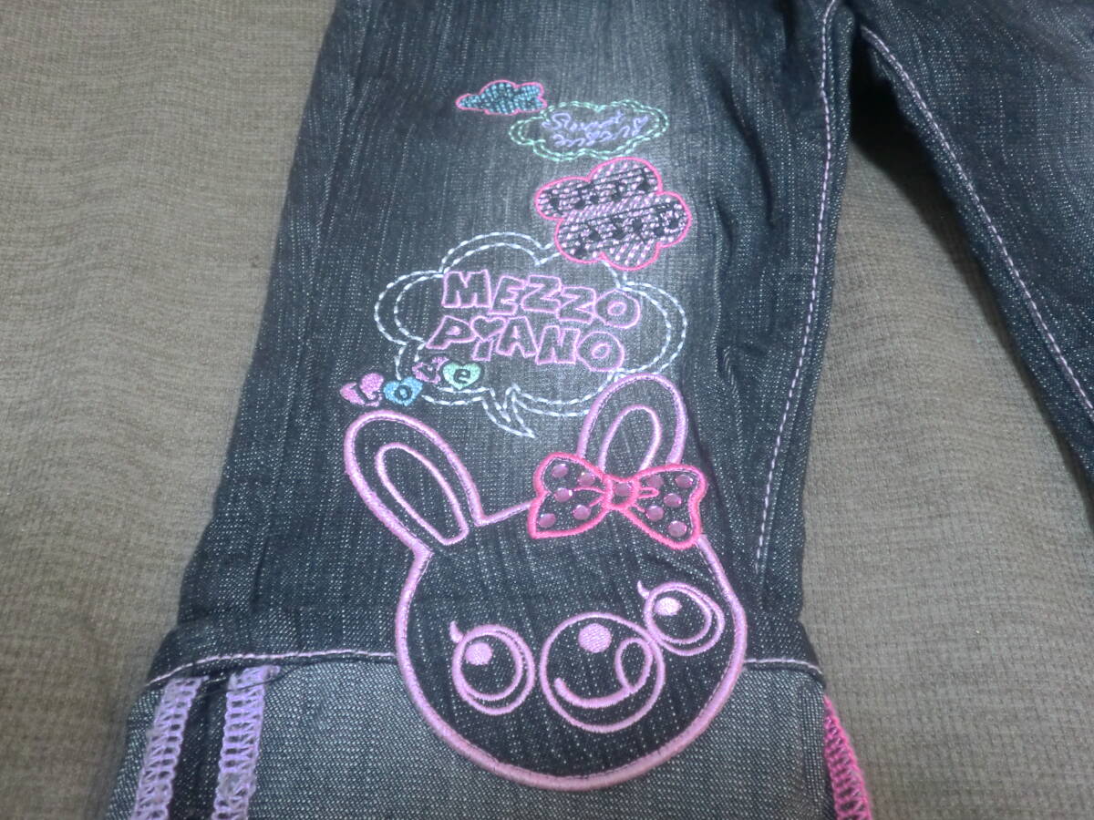 メゾピアノ　デニムパンツ 120 ミミちゃん アジャスター付き_画像3
