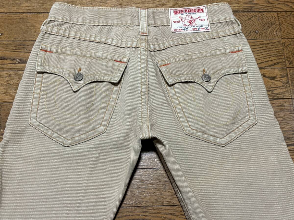 ※TRUE RELIGION トゥルーレリジョン♯803 コーデュロイパンツ ライトベージュ 米国製 34 　　　　　 BJBE.AJ_画像3