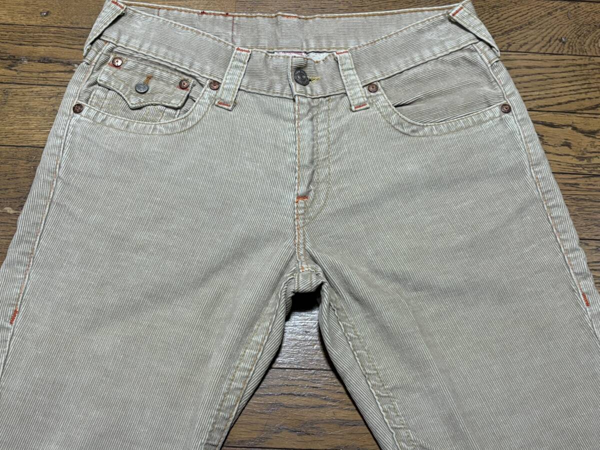 ※TRUE RELIGION トゥルーレリジョン♯803 コーデュロイパンツ ライトベージュ 米国製 34 　　　　　 BJBE.AJ_画像4
