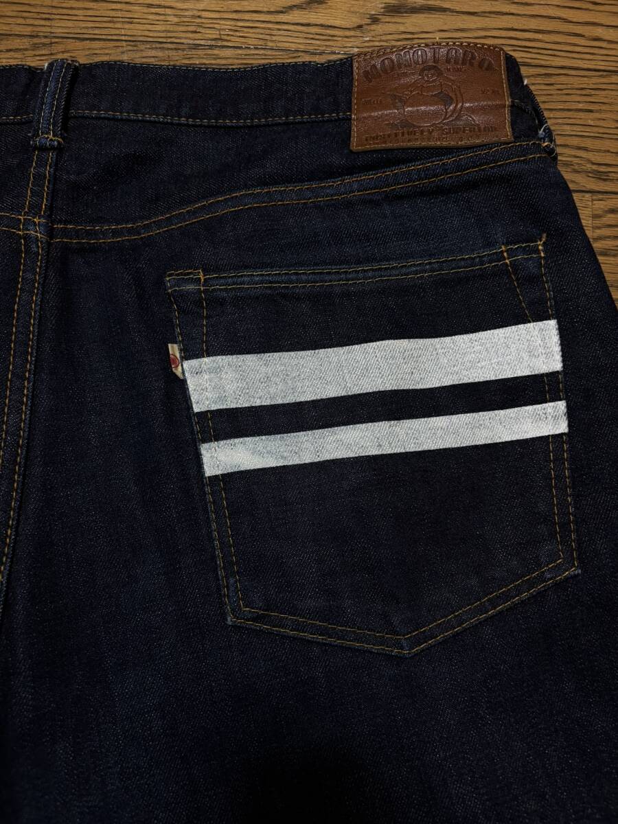 ※桃太郎ジーンズ MOMOTAROJEANS 出陣 0106SPZK セルビッチ デニムパンツ 濃紺 日本製 大きいサイズ 40 　　　　　　　　 BJBE.AJ_画像4