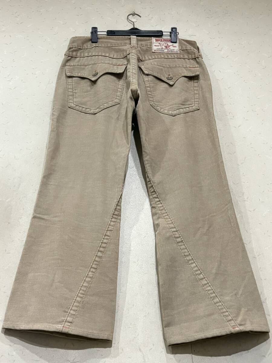 ※TRUE RELIGION トゥルーレリジョン♯803 コーデュロイパンツ ライトベージュ 米国製 34 　　　　　 BJBE.AJ_画像1