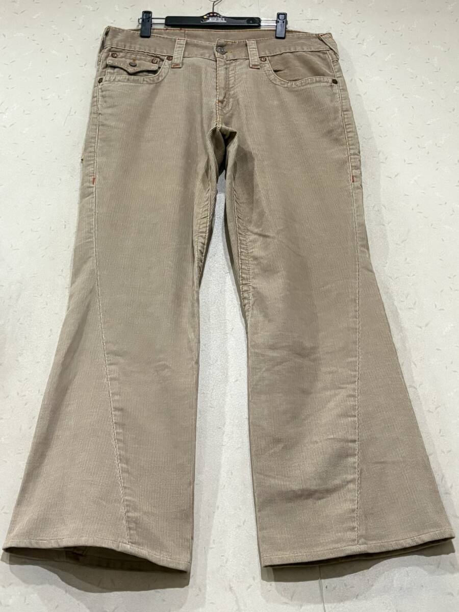 ※TRUE RELIGION トゥルーレリジョン♯803 コーデュロイパンツ ライトベージュ 米国製 34 　　　　　 BJBE.AJ_画像2